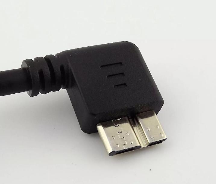 Micro USB 3 0 B Male Left Angle To USB Type A Male Left Angle Data Adapter Cable