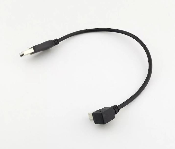Micro USB 5 Pin Down Angled Male to USB A Male Data Charge Cable for Cell Phone