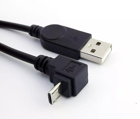 Micro USB 5 Pin Down Angled Male to USB A Male Data Charge Cable for Cell Phone