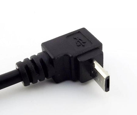 Micro USB 5 Pin Down Angled Male to USB A Male Data Charge Cable for Cell Phone