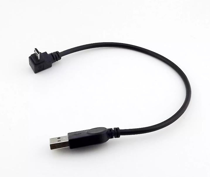 Micro USB 5 Pin Down Angled Male to USB A Male Data Charge Cable for Cell Phone