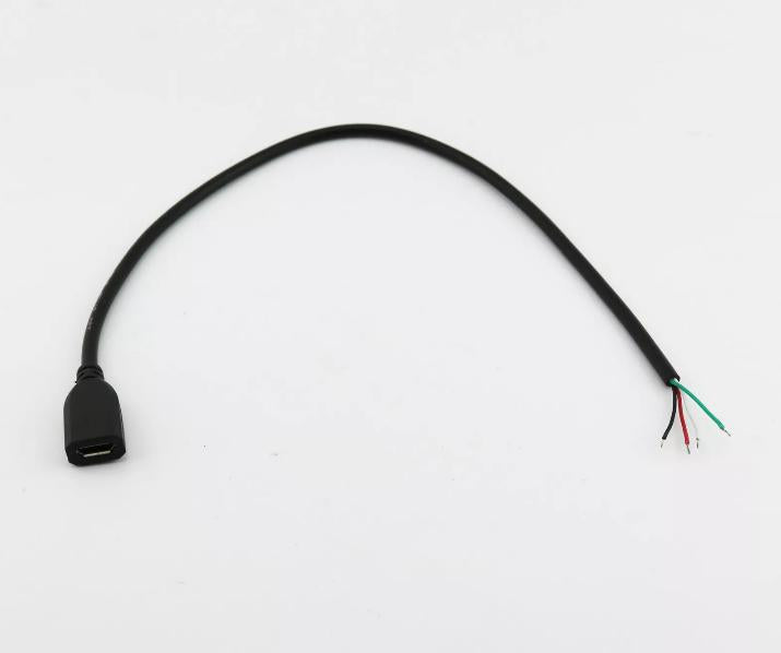 Micro USB 5 Pin Female Jack 4 Pin 4 Wire Data Power Charge Cable Connector DIY