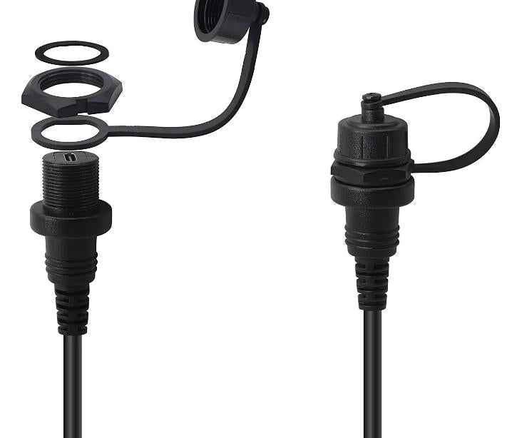 Micro USB Left Angled Mount Extension Dashboard Dash Flush Cable Car Boat Truck
