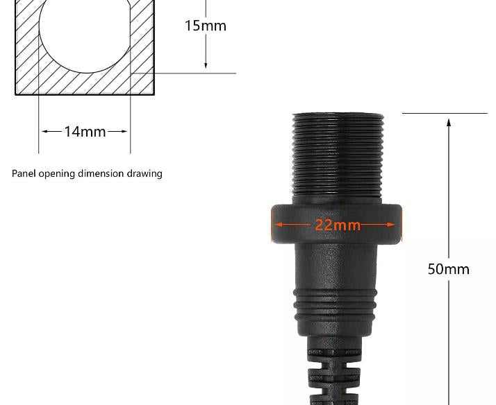 Micro USB Left Angled Mount Extension Dashboard Dash Flush Cable Car Boat Truck