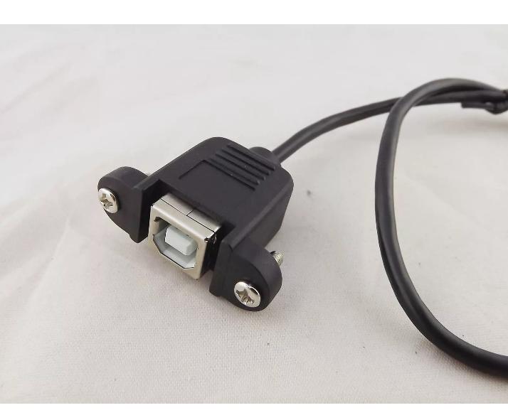 Mini 5 Pin Male Down Angled 90 Degree to USB B Female Printer Panel Mount Cable