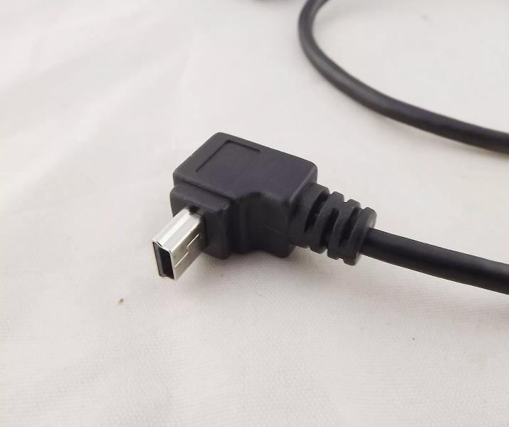 Mini 5 Pin Male Down Angled 90 Degree to USB B Female Printer Panel Mount Cable