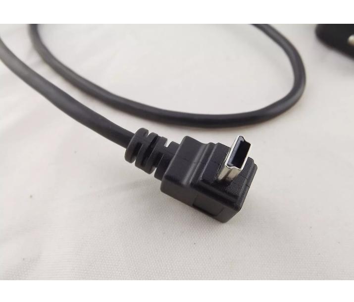 Mini 5 Pin Male UP Angled 90 Degree to USB B Female Printer Panel Mount Cable