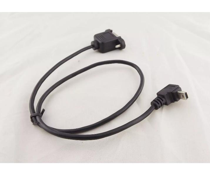 Mini 5 Pin Male UP Angled 90 Degree to USB B Female Printer Panel Mount Cable