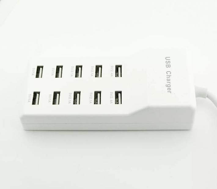 Multi 10 Ports USB HUB Fast Charging Travel Charger Wall AC Power Adapter Parts