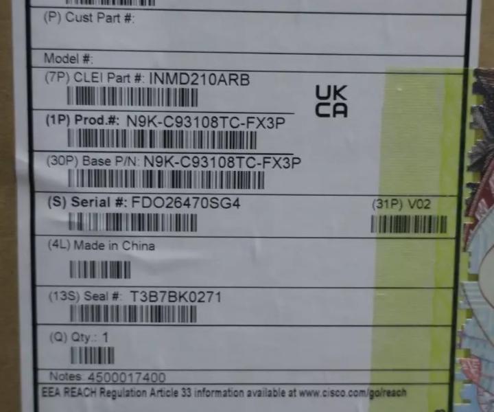 N9K-C93108TC-FX3P 100G QSFP28