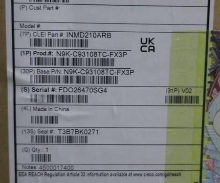 N9K-C93108TC-FX3P 100G QSFP28