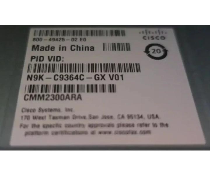 N9K-C9364C-GX 100Gbps QSFP28