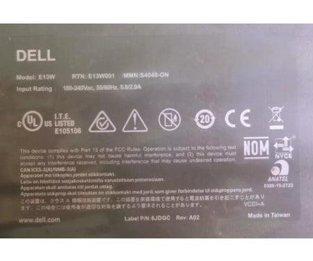 S4048-ON 10Gb 40Gb 9JGWN