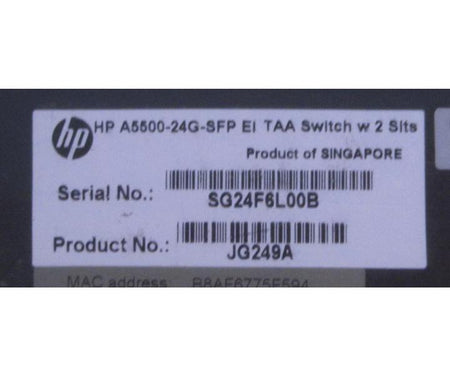 5500-24G-SFP 24Port Layer3 JG249A A5500
