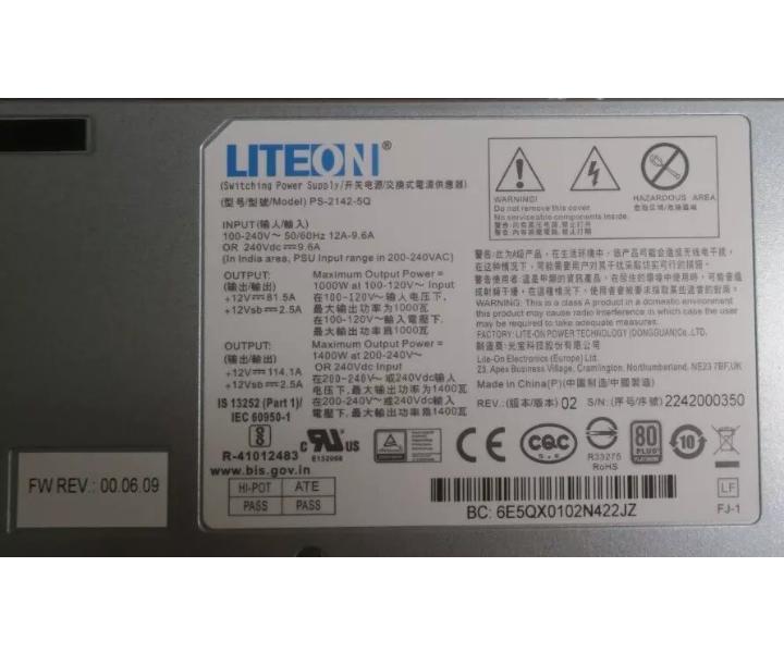 LITE-ON PS-2142-5Q 105-000-466-02 1400W 80Plus