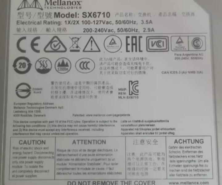 SwitchX-2 MSX6710-FS2F2 SX6710