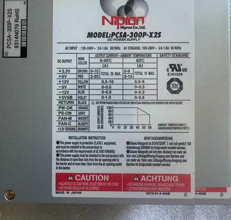 NIPRON PCSA-300P-X2S NIPRON PCSA-300P-X2S PCSA-300P-X2S Nipron PCSA-300P-X2V