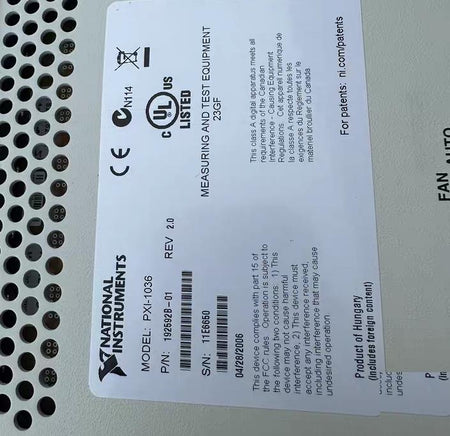 NI PXI-1036 NI PXI-8331 NI PXI-6281 NI PXI-6289 NI PXI-6281