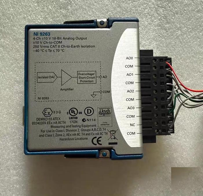 NI cDAQ-9172 NI 9205 NI 9263 NI 9219 NI 9211 NI 9422 NI 9265 NI 9472 NI 9401