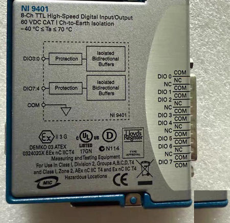 NI cDAQ-9172 NI 9205 NI 9263 NI 9219 NI 9211 NI 9422 NI 9265 NI 9472 NI 9401
