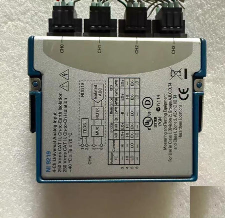 NI cDAQ-9172 NI 9205 NI 9263 NI 9219 NI 9211 NI 9422 NI 9265 NI 9472 NI 9401