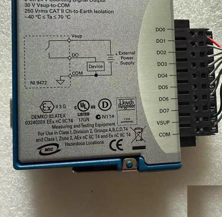NI cDAQ-9172 NI 9205 NI 9263 NI 9219 NI 9211 NI 9422 NI 9265 NI 9472 NI 9401