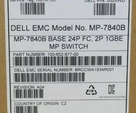 MP-7840B 16Gb 40GbE 10GbE 00VWD