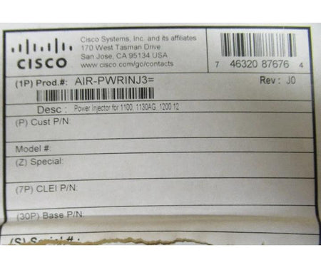 AIR-PWRINJ3 1130AG RJ45