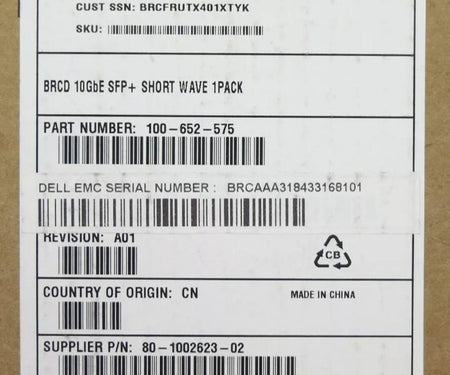 10GBase-LR 100-652-575 DWPV4