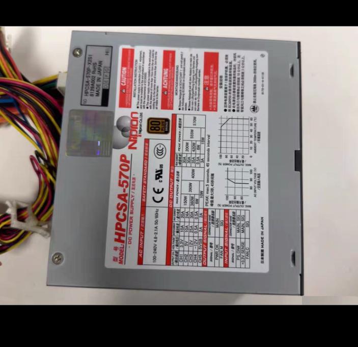 Nipron HPCSA-570P 570W 80PLUS BRONZE 100-240V 5V 10A 12V 25A -12V 0 5A 5VSB 2A 48V