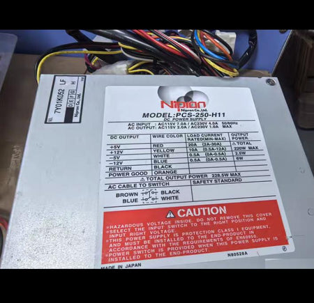 Nipron PCS-250-H11 AC 115V 230VDC 5V 20A 12V 10A -5V 0 5A -12V 0 5A 228 5W