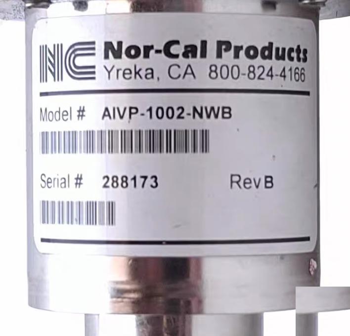 Nor-Cal AIVP-1002-NWB In-Line Angle Poppet Isolation Valve NC Ø1 NW-25 Flange
