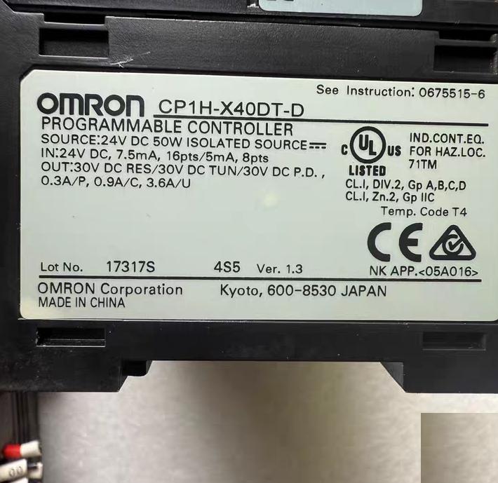 OMRON CP1H-X40DT-D CP1W-8ET CP1W-40EDT
