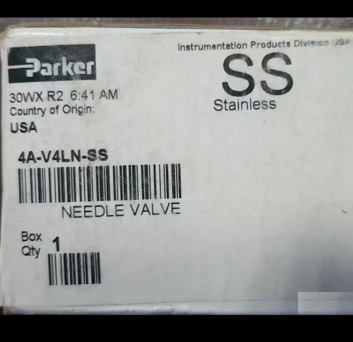 PARKER 4A-V4LN-SS 1 4 4A 1 4 two ferrule compressionV4L Handle Size Flow PatternN All metal tapered needle srem tip similar to Swagelok regulating stem 8 0 37 Cv 1 4 in SS-1RS4 1132RMB