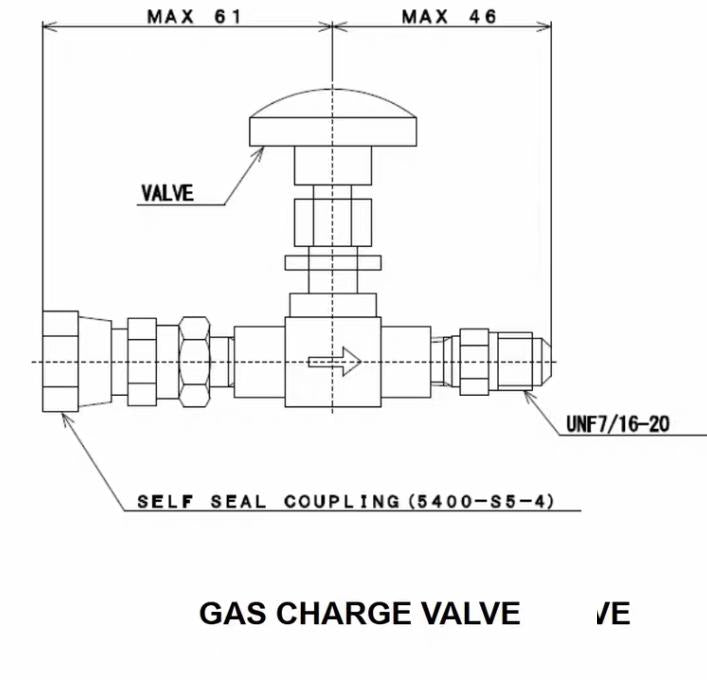 PARKER 5400-S5-4 5400-S2-4 1 4 22008-4 Gas Charge Valve used for SHI AUSIN CRYOMECH