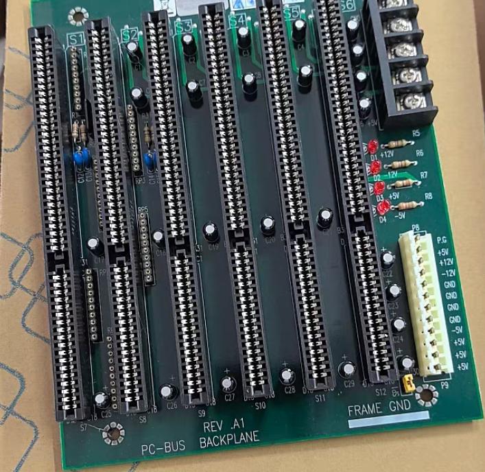 PC-BUS BACKPLANE REV A1 6ISA PCB