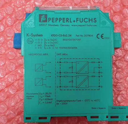 PEPPERL FUCHS KFDO-CS-Ex2 54 K-System Ex ia Ga IIC 28V 93mA 653mW -20℃ 60℃ CE FM UL