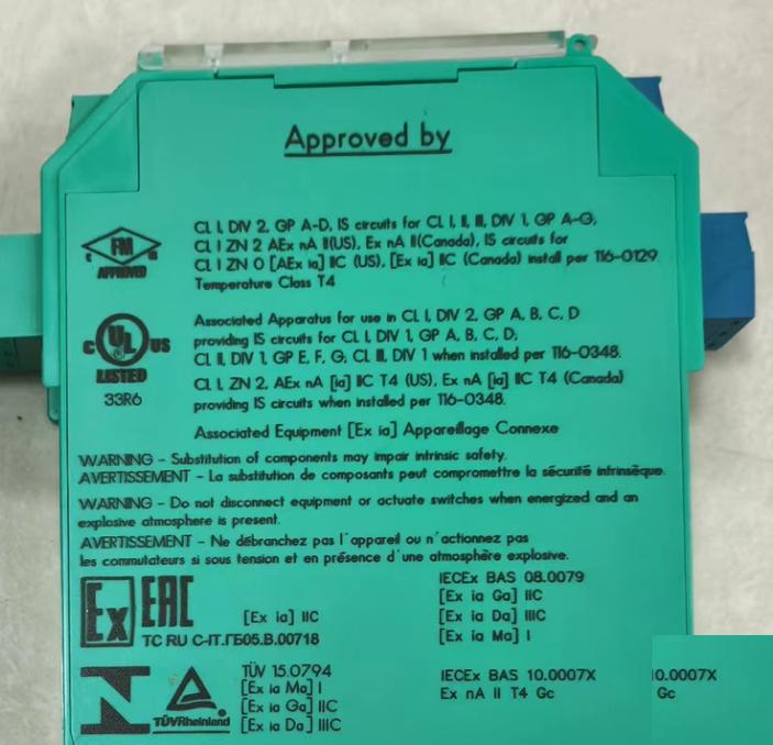 PEPPERL FUCHS KFDO-CS-Ex2 54 K-System CE FM UL 28V 93mA 653mW -20℃ 60℃