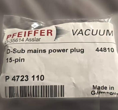 PFEIFFER P4723110 SUB MAINS POWER PLUG 15-PIN STRAIGHT OUTGOING CABLEPfeiffer D-Sub Mains Power Plug Features The current load capacity is 7 5 AIntended for the custom design of the customer s own connecting cablesStraight outgoing cableD-Sub 15-pin