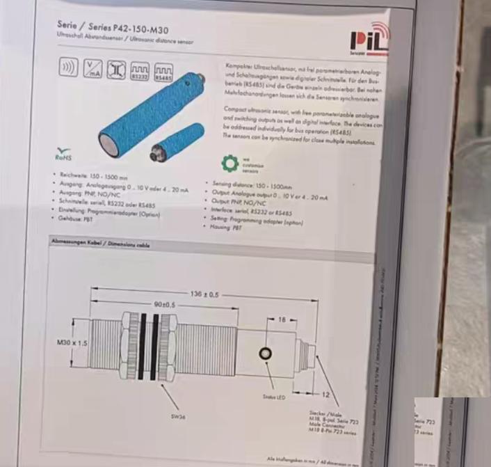 PIL 513775 P42-150-M30-PBT-U2P-RS485-C723 1 3300 N3-3