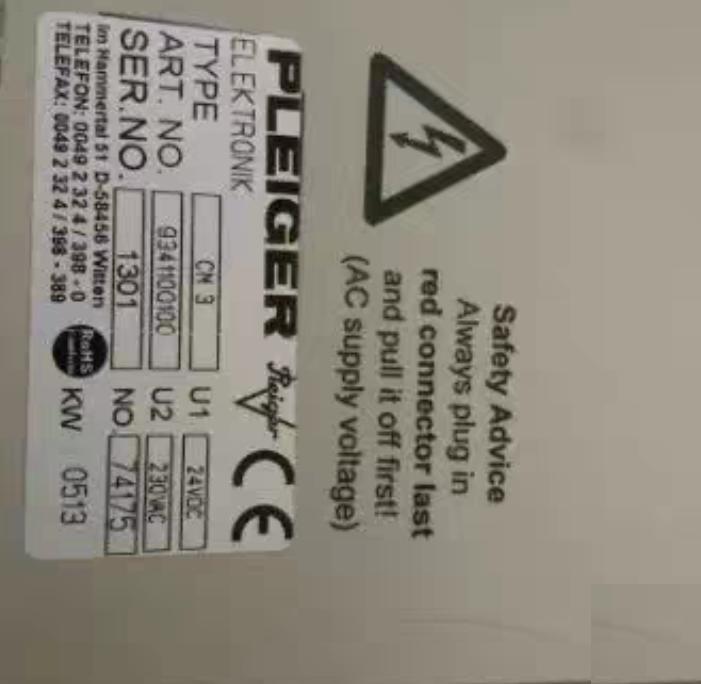 PLEIGER CM3 9341100100 24VDC 230VAC