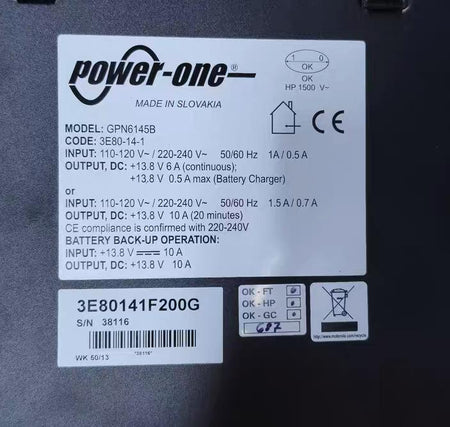 POWER-ONE GPN6145B GPN6145B 138W