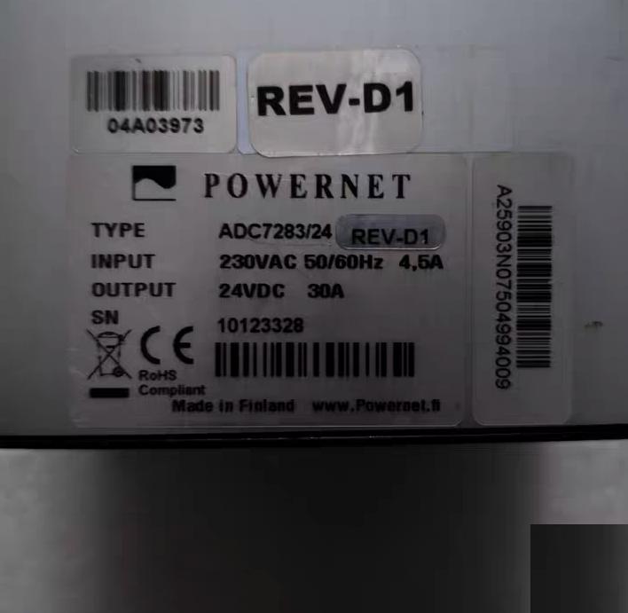 POWERNET ADC7283 24 24V 30A 230VAC REV-D1