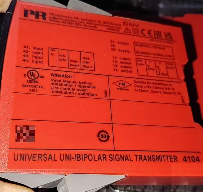 PR 4104 4114 4116 UNI BIPOLAR SIGNAL TRANSMITTER 24-250VDC
