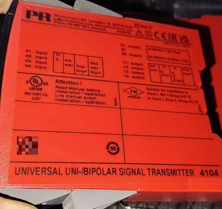 PR 4104 4114 4116 UNI BIPOLAR SIGNAL TRANSMITTER 24-250VDC
