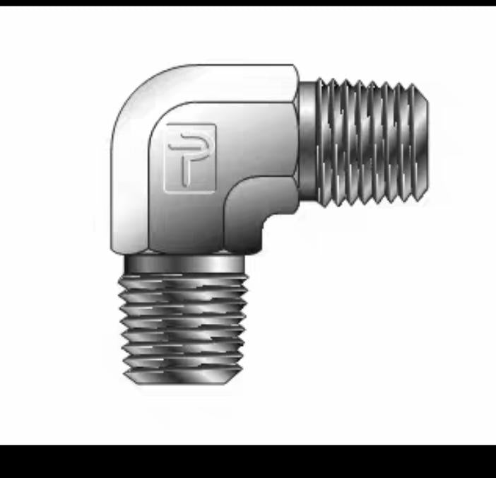 Parker 2-2 ME-SS Male Elbow Fittings 1 8 in NPT to 1 8 in NPT Male