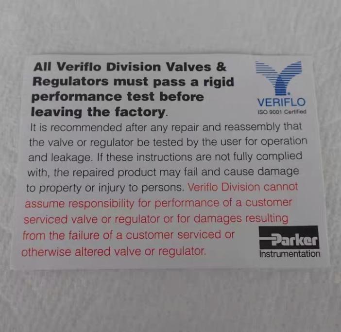 Parker 45700134 VeriFlo UHP Pressure Diaphragm Valve Manifold 930Y2NC NC6159