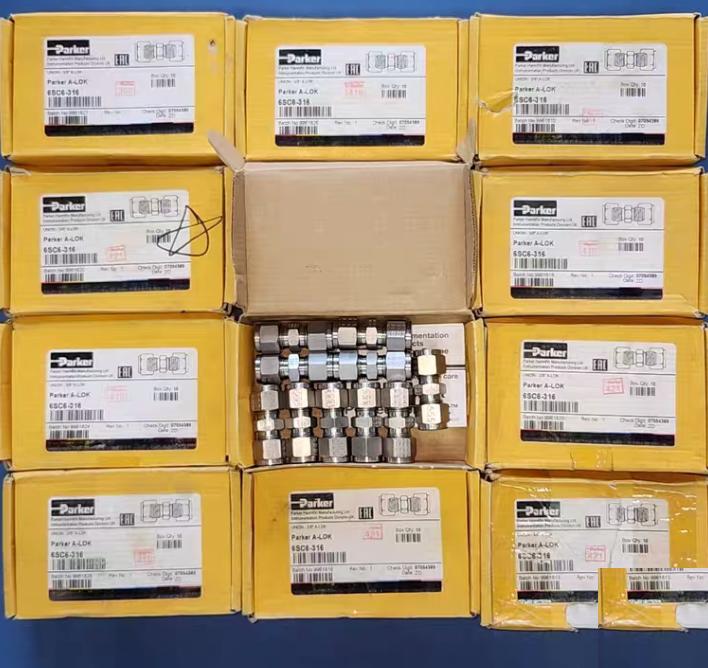 Parker 6SC6-316 3 8 130 316 Stainless Steel 3 8 Union Tube Fittings A-LOK® Series