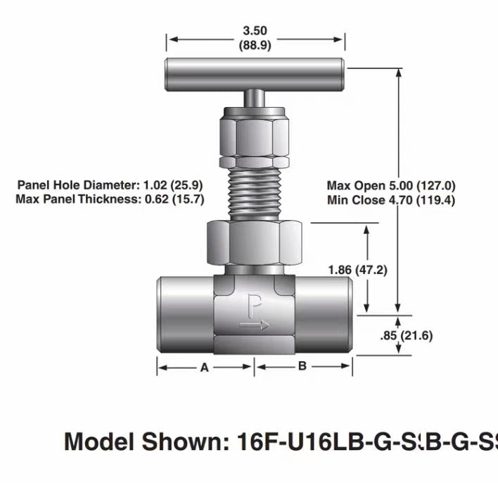 Parker 8PSW-U16LR-T-SS 1 2 Pipe Socket Weld