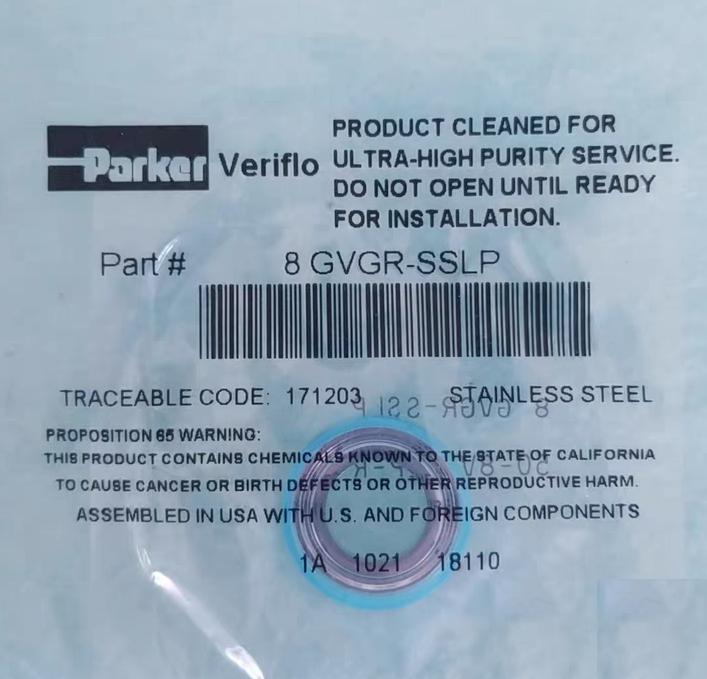 Parker 8 GVGR-SSLP 1 2 GASKET AMAT P N 3320-01166 101 5RMB 200